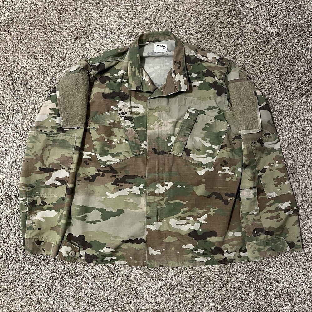 Vintage Military Army Combat Coat Large Nylon Cotton Ripstop Jacket